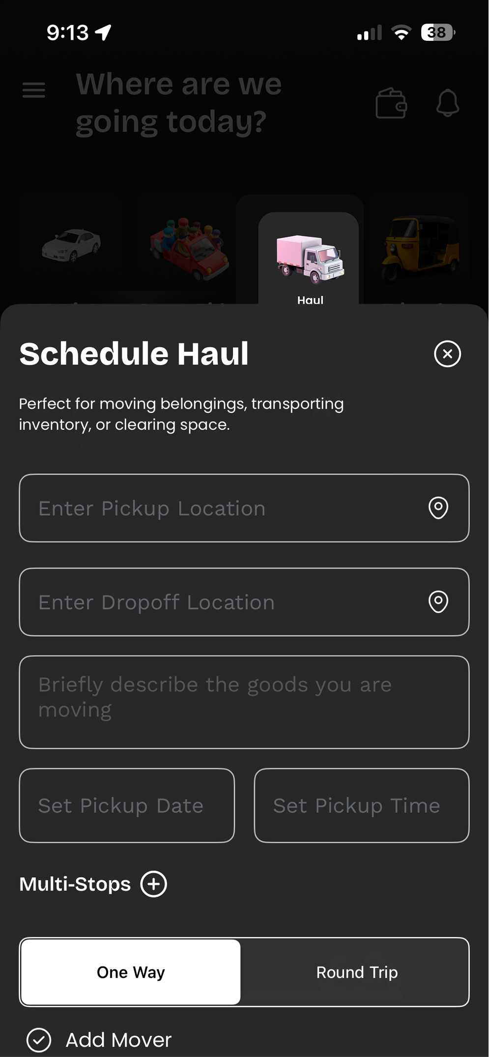 Schedule Haul